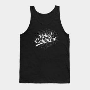 Hello California vintage print in hipster style Tank Top